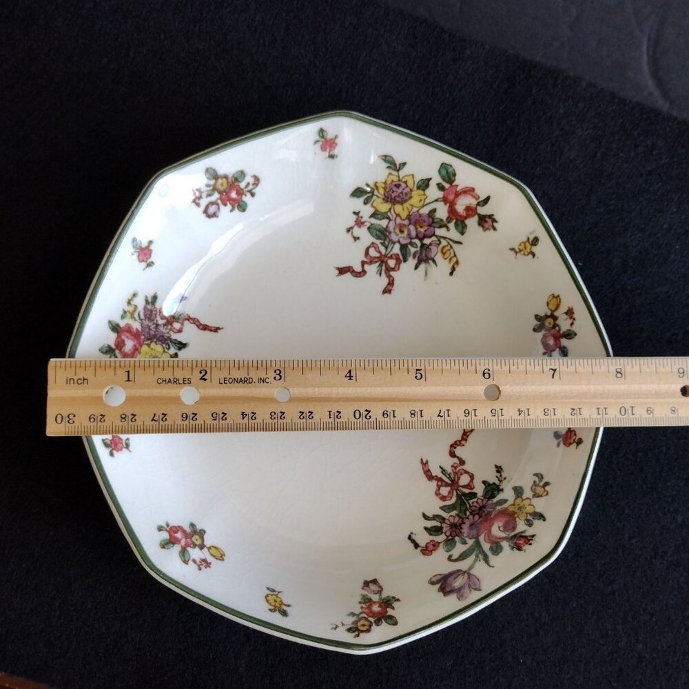 Antique Royal Doulton Old Leeds Spray Bowl, Made in England, Floral Granny Core - Picture 3 of 8